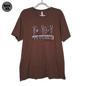 Quaff ON! Brewing Company Taps USED Shirt (XL, Brown, Beer, Brewery, Indiana)